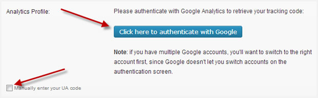 Authenticate with Google Analytics