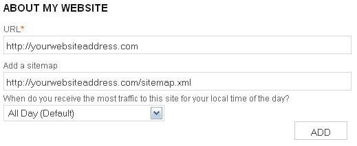 Bing Webmaster Tools - About My Website