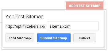 Google Webmaster Tools - Add/Test Sitemap