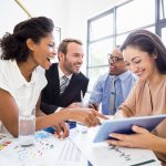 digital marketing team plans client ads