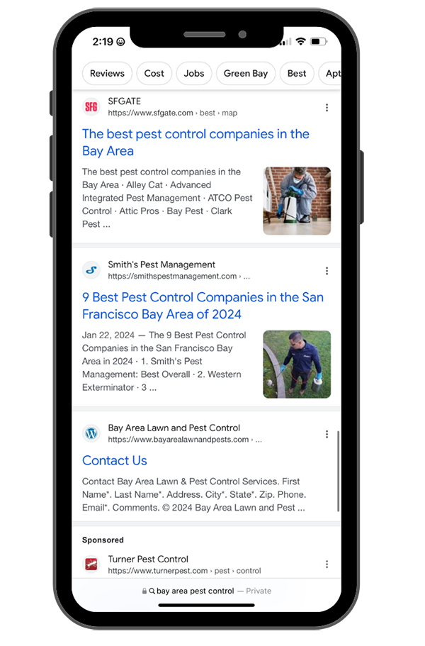 local seo for bay area pest control companies